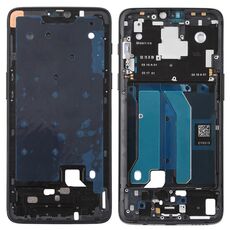 Per OnePlus 6 Front Housing LCD Frame Bezel Plate con tasti laterali (nero satinato)