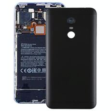 Cover posteriore con obiettivo della fotocamera e tasti laterali per Xiaomi Redmi 5 Plus (nero)