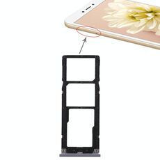 2 vassoio per scheda SIM + vassoio per scheda micro SD per Xiaomi Redmi Note 5A (grigio)