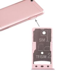 2 vassoio per scheda SIM / vassoio per scheda micro SD per Xiaomi Redmi 5A (oro rosa)
