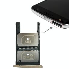 2 vassoio per scheda SIM + vassoio per scheda micro SD per Motorola Moto Z Play (oro)
