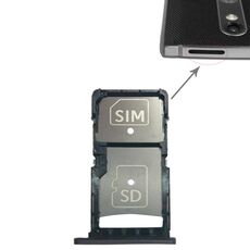 Vassoio scheda SIM + vassoio scheda micro SD per Motorola Droid Turbo 2 / XT1585 (grigio)