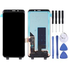 Schermo LCD originale Super AMOLED per Galaxy S9+, G965F, G965F/DS, G965U, G965W, G9650 con assemblaggio completo di digitalizzatore (nero)