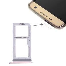 Per Galaxy S7 Edge 2 Vassoio scheda SIM / Vassoio scheda Micro SD (rosa)