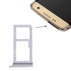 Per Galaxy S7 Edge 2 Vassoio scheda SIM / Vassoio scheda Micro SD (bianco)