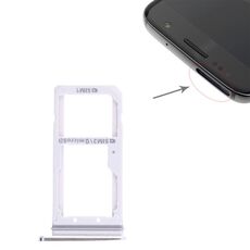 Per Galaxy S7 2 Vassoio scheda SIM / Vassoio scheda Micro SD (bianco)