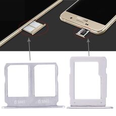 Per Galaxy A9100 / A9 (2016) 2 Vassoio per scheda SIM + Vassoio per scheda Micro SD (Bianco)
