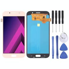 Schermo LCD OLED per Galaxy A7 (2017), A720F, A720F/DS con digitalizzatore Full Assembly (rosa)