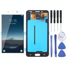 Schermo LCD OLED per Galaxy C8, C710F/DS, C7100 con digitalizzatore Full Assembly (bianco)