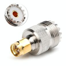 Adattatore per connettore coassiale RF SMA maschio a UHF femmina