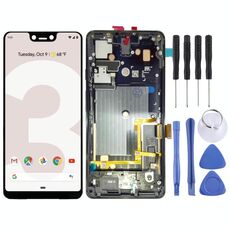 Schermo LCD OEM per digitalizzatore Google Pixel 3 XL Assemblaggio completo con cornice (nero)