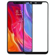 Lente in vetro esterno per schermo anteriore per Xiaomi Mi 8 (nero)