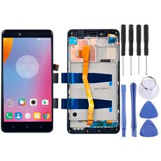Schermo LCD OEM per 5,5 pollici Lenovo K6 Note K53a48 digitalizzatore assemblaggio completo con cornice (nero)