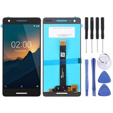 Schermo LCD TFT per Nokia 2.1 TA-1080 TA-1084 A-1086 TA-1092 TA-1093 con digitalizzatore assemblaggio completo (nero)