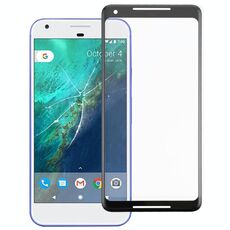 Lente in vetro esterno per schermo anteriore per Google Pixel 2 XL (nero)