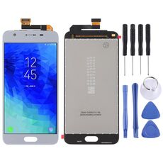 Schermo LCD OEM per Galaxy J3 (2018) / J337 con assemblaggio completo di digitalizzatore (grigio)