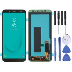 Schermo LCD originale Super AMOLED per Galaxy J6 (2018) con assemblaggio completo di digitalizzatore (nero)