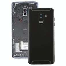 Cover posteriore per Galaxy A6+ (2018) / A605 con tasti laterali e obiettivo della fotocamera (nero)