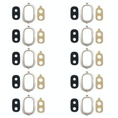 Per Galaxy J4, J400F/DS, J400G/DS 10 pezzi Cornice posteriore per fotocamera con copriobiettivo e adesivo (oro)