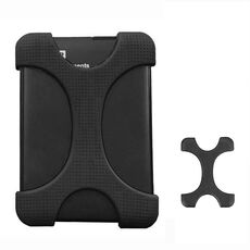 Custodia in silicone per disco rigido da 2,5 pollici tipo X per WD / SEAGATE / Toshiba, senza foro (nero)