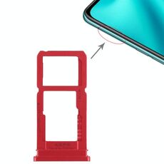 Per OPPO R15 Vassoio per schede SIM + Vassoio per schede SIM/Vassoio per schede Micro SD (rosso)