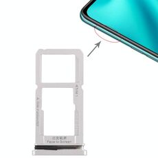 Per OPPO R15 Vassoio per schede SIM + Vassoio per schede SIM / Vassoio per schede Micro SD (Argento)