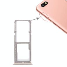Per OPPO A77 2 x vassoio per scheda SIM + vassoio per scheda Micro SD (oro rosa)