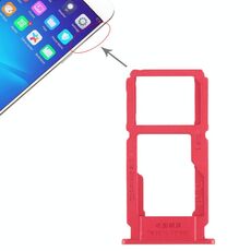 Per OPPO R11 Vassoio per schede SIM + Vassoio per schede SIM/Vassoio per schede Micro SD (rosso)