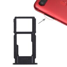 Per OPPO R11s Vassoio per schede SIM + Vassoio per schede SIM / Vassoio per schede Micro SD (nero)