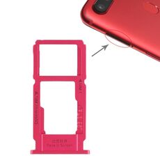 Per OPPO R11s Vassoio per schede SIM + Vassoio per schede SIM / Vassoio per schede Micro SD (rosso)