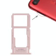 Per OPPO R11s Vassoio per schede SIM + Vassoio per schede SIM / Vassoio per schede Micro SD (oro rosa)