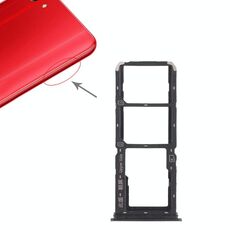 Per Vivo Y83 2 x vassoio per scheda SIM + vassoio per scheda micro SD (nero)