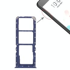 Per OPPO A5 / A3s 2 x vassoio per scheda SIM + vassoio per scheda Micro SD (blu)
