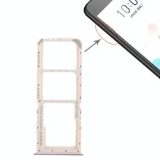 Per OPPO A5 / A3s 2 x vassoio per scheda SIM + vassoio per scheda micro SD (viola)