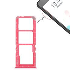 Per OPPO A5 / A3s 2 x vassoio per scheda SIM + vassoio per scheda Micro SD (rosso)