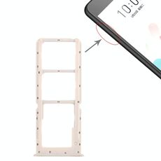Per OPPO A5 / A3s 2 x vassoio per scheda SIM + vassoio per scheda Micro SD (argento)