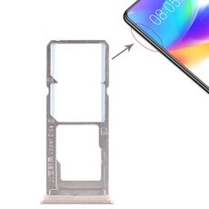 Per Vivo Y85 / Z1 / Z1i / V9 Youth / V9 2 x vassoio per scheda SIM + vassoio per scheda micro SD (oro)