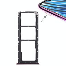Per OPPO A7x / F9 / F9 Pro / Realme 2 Pro 2 x Vassoio per schede SIM + Vassoio per schede Micro SD (rosso)