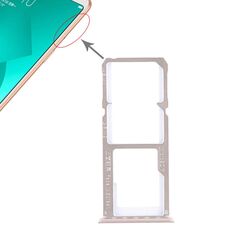 Per OPPO A83 2 x vassoio per scheda SIM + vassoio per scheda Micro SD (oro rosa)