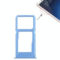 Per Vivo X20 Vassoio per schede SIM + Vassoio per schede SIM/Vassoio per schede Micro SD (blu)