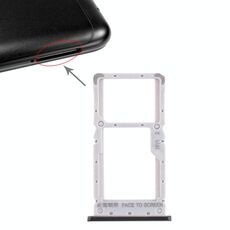 Vassoio scheda SIM + Vassoio scheda SIM / Vassoio scheda micro SD per Xiaomi Redmi Note 6 Pro (nero)