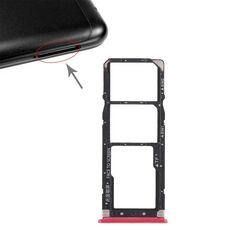 2 x vassoio per scheda SIM + vassoio per scheda micro SD per Xiaomi Redmi 6 Pro (rosso)
