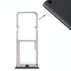 Per OPPO A73 / F5 2 x vassoio per scheda SIM + vassoio per scheda Micro SD (nero)