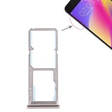 Per Vivo Y69 2 x vassoio per scheda SIM + vassoio per scheda micro SD (oro)