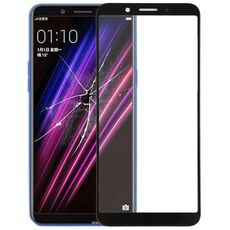 Per OPPO A1 Obiettivo di vetro esterno dello schermo anteriore (nero)
