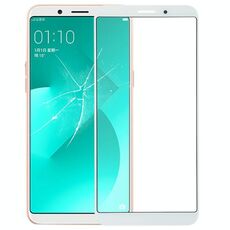 Per OPPO A83 Obiettivo di vetro esterno dello schermo anteriore (bianco)