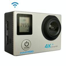 Fotocamera Sport WiFi Hamtod H12 UHD 4K obiettivo grandangolare da 170 gradi - argento