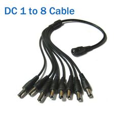 Cavo di alimentazione DC da 1 a 8 Cavo adattatore splitter di alimentazione per telecamera di sicurezza CCTV