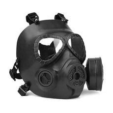 Maschera antigas M04 per competizione Maschera antigas fittizia Maschera per cosplay Wargame (nera)