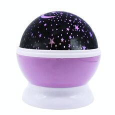 Stelle Cielo stellato LED Batteria Proiettore di luce notturna USB Luminaria Moon Novità Lampada da tavolo da notte per bambini (viola)